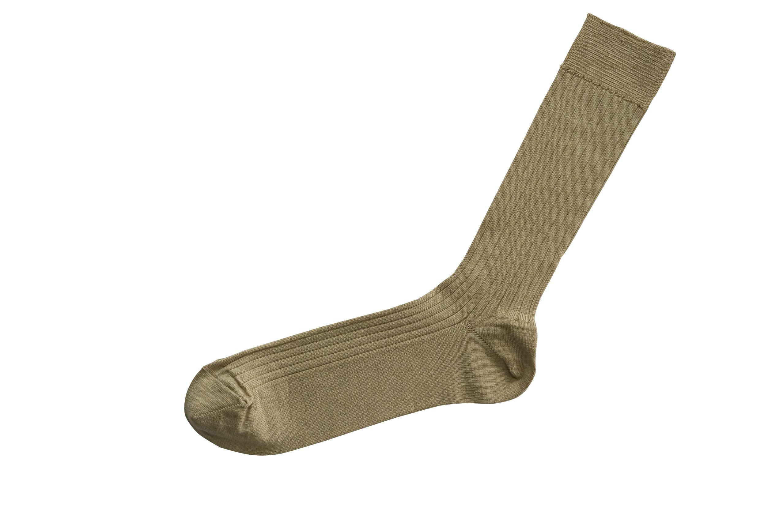 NISHIGUCHI KUTSUSHITA - Silk Cotton Ribbed Socks