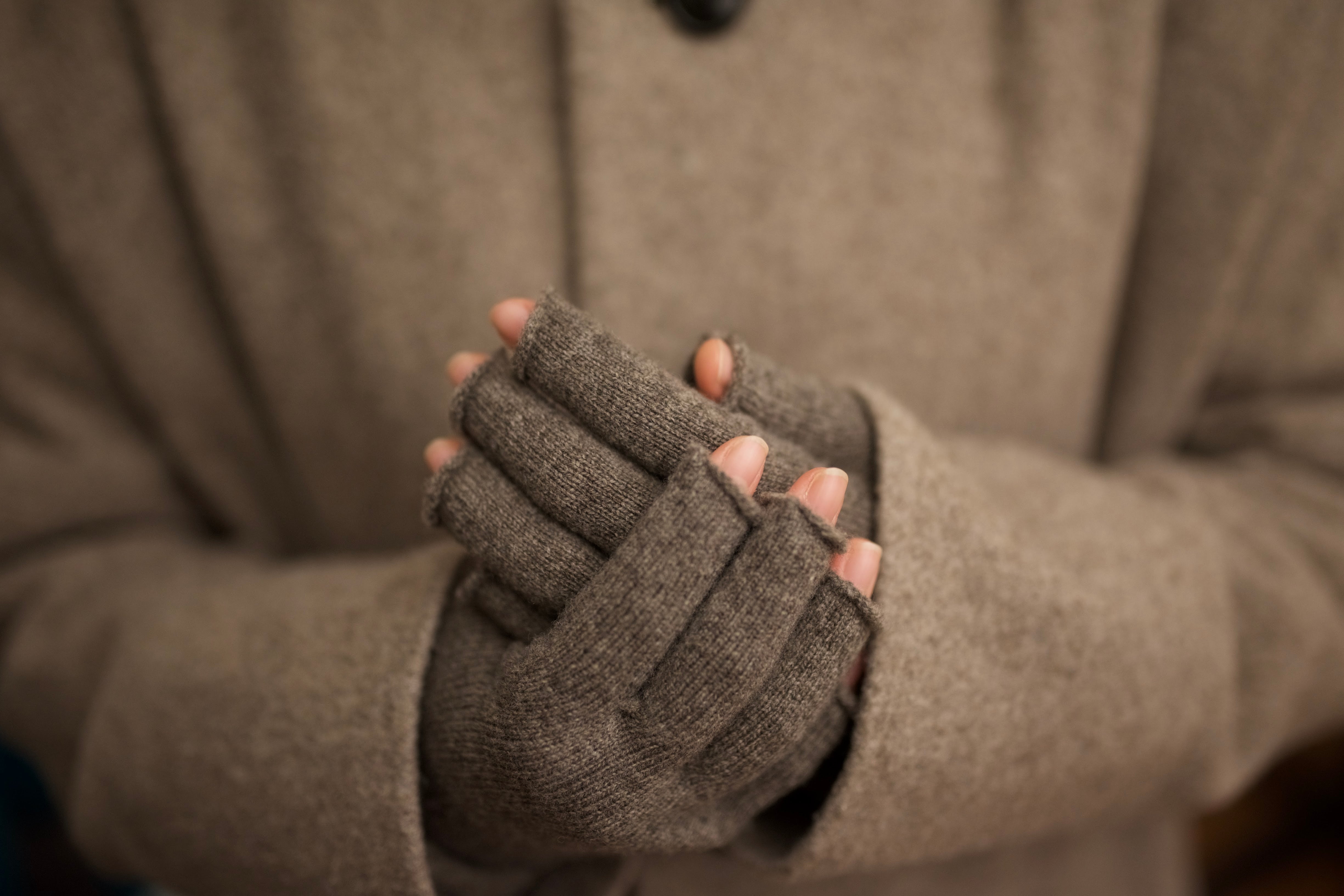 Merino Wool Tipless Long Gloves