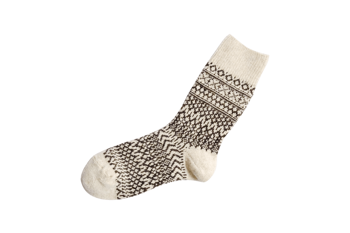 NISHIGUCHI KUTSUSHITA - Wool Jaquard Socks