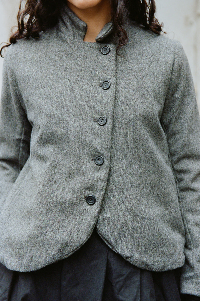 Ricorrrobe Ally jacket in grey herringbone wool