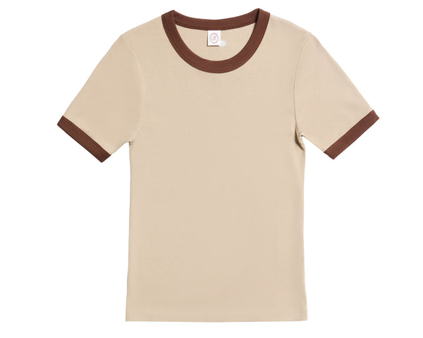 June T-shirt - Beige/Brown
