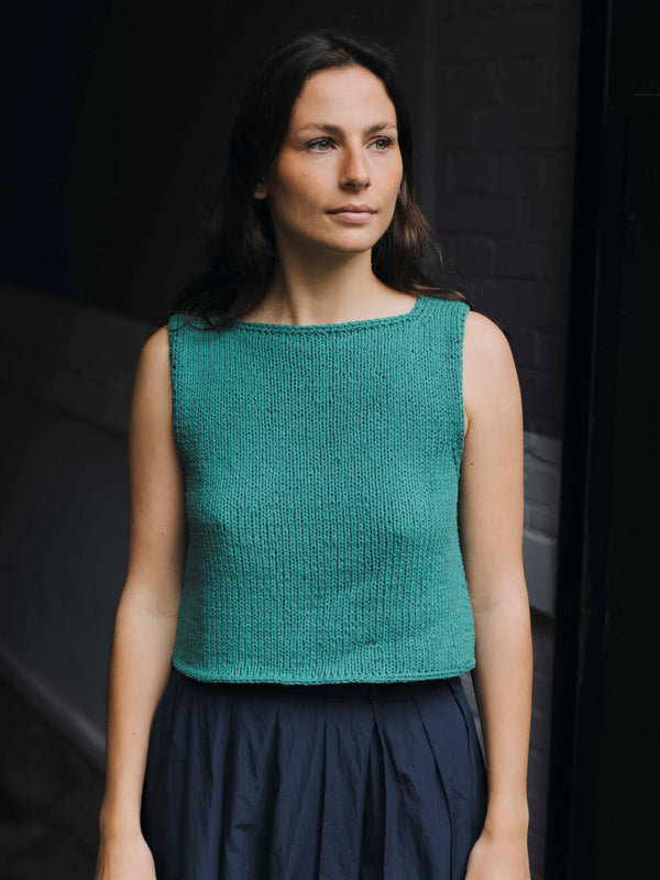 NITTO - GUACHE HANDKNITTED VEST - SMERALDO