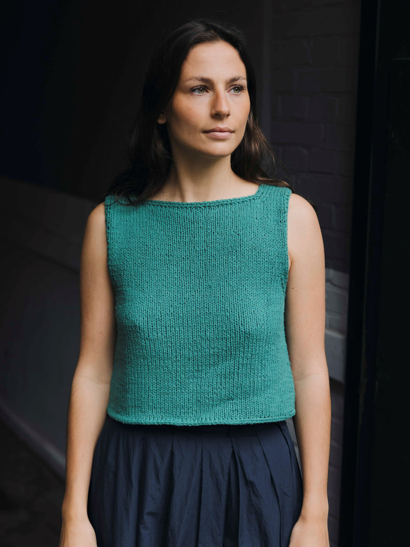 NITTO - GUACHE HANDKNITTED VEST - SMERALDO