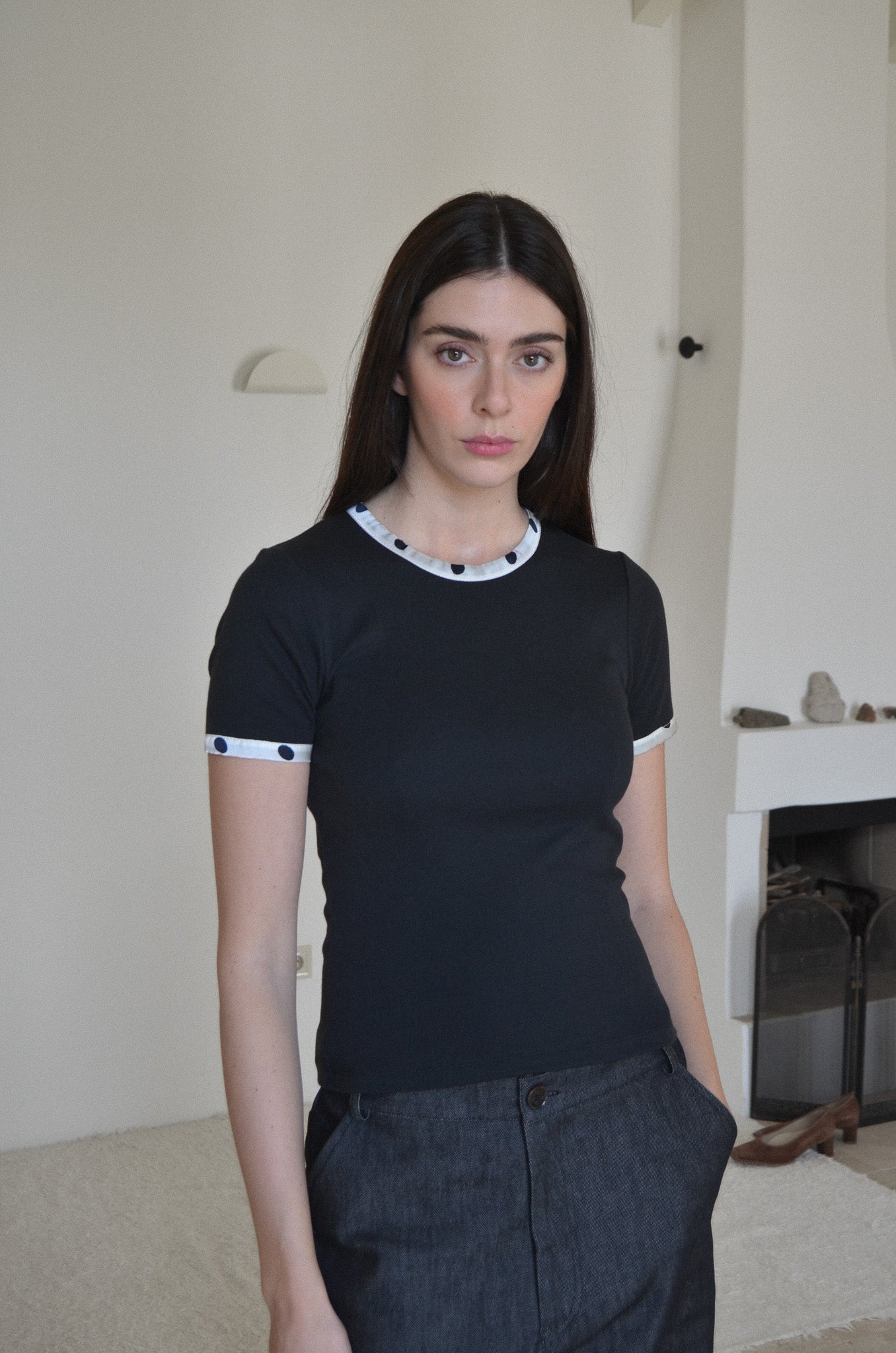 Noel T-Shirt - Polka-dot - Black