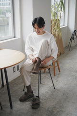 NISHIGUCHI KUTSUSHITA - Egyptian Cotton Ribbed Socks