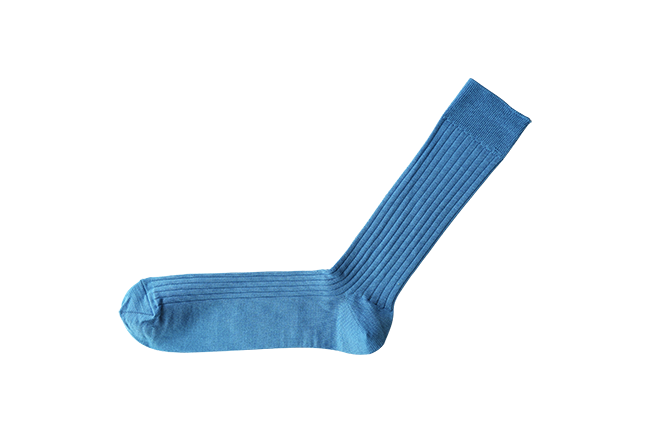 Silk Cotton Ribbed Socks