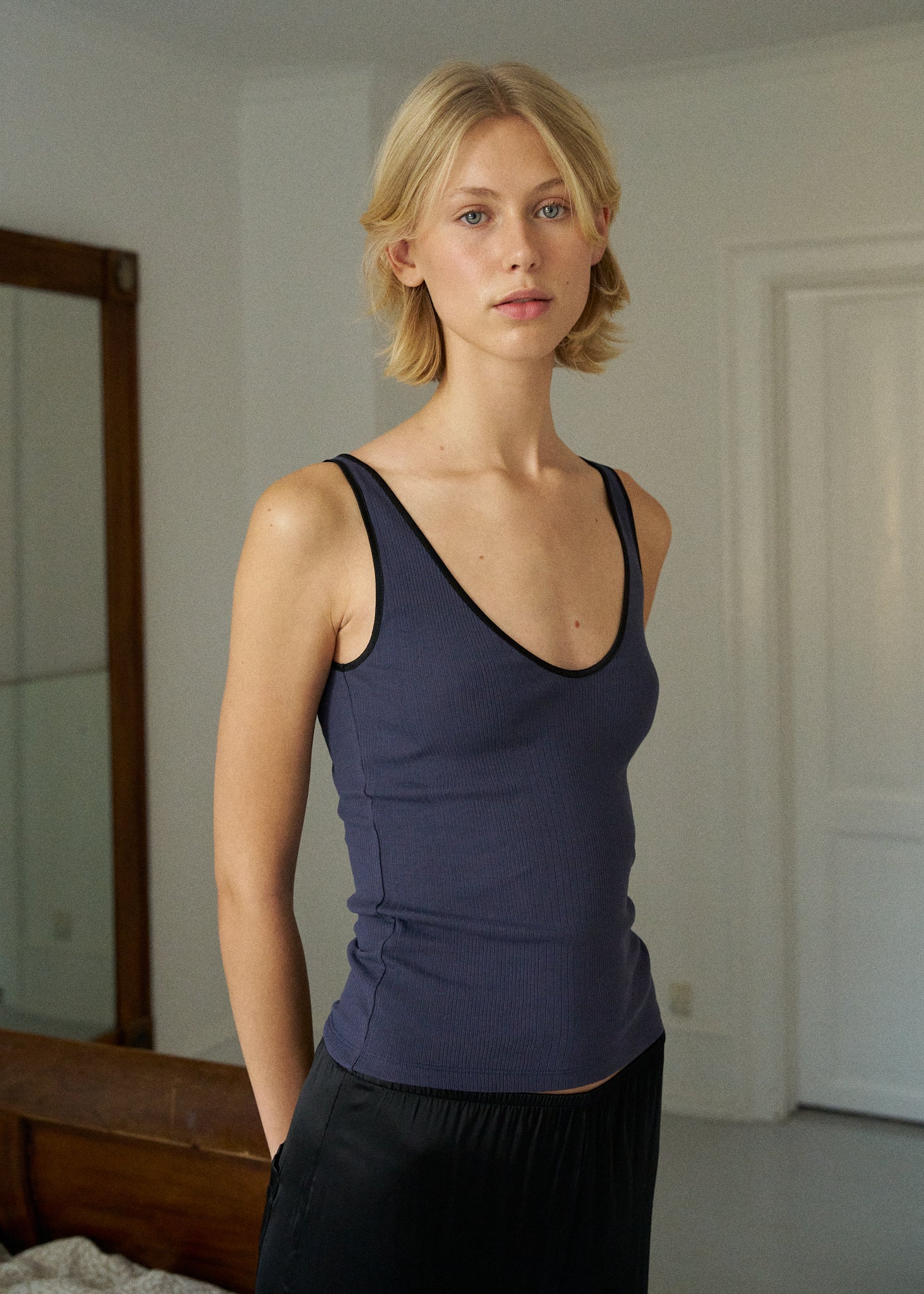 April Tanktop - Navy Grey