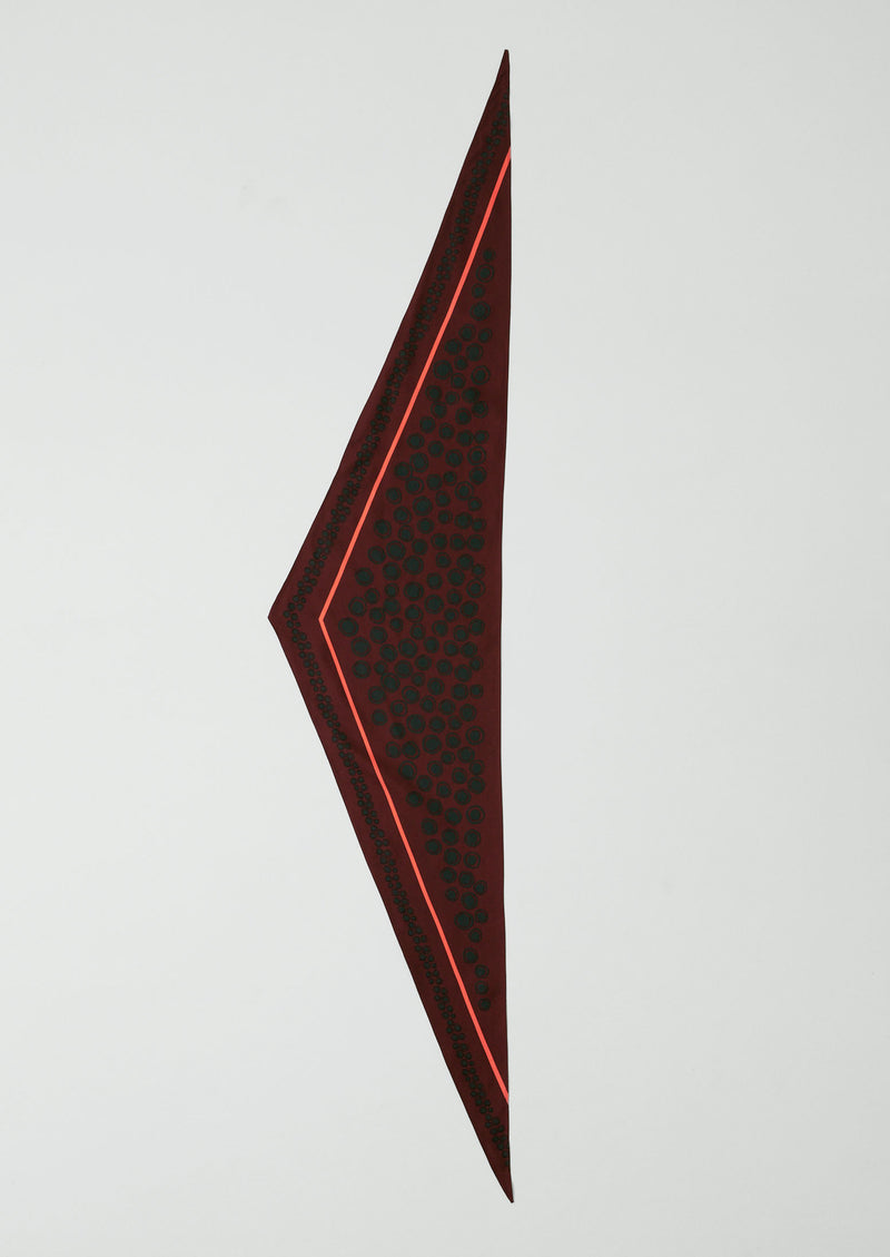 TOAST - Spotted Carapace Print Silk Bandana - RUBY RED