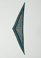 TOAST - Spotted Carapace Print Silk Bandana - BEETLE GREEN