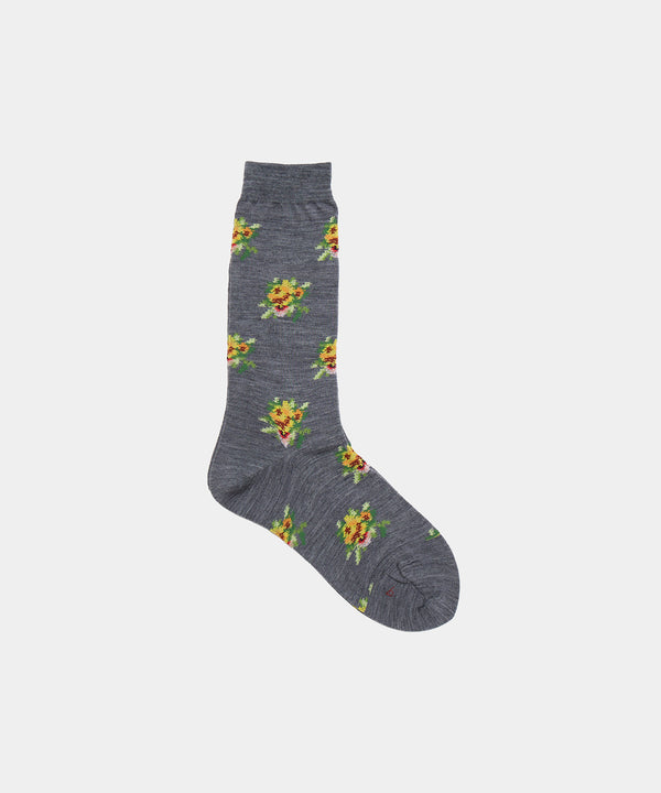 Rose Socks - Charcoal