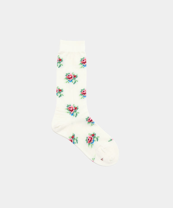 Rose Socks - Off-White