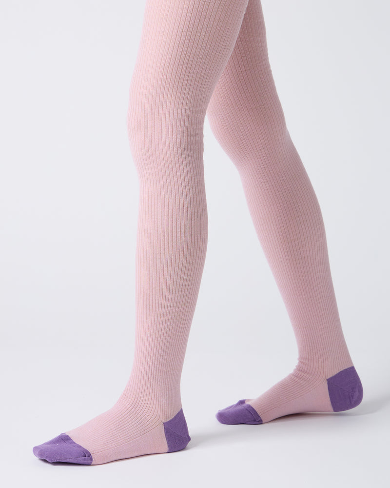 BABACO - RIBBED TIGHTS - LIGHT PINK