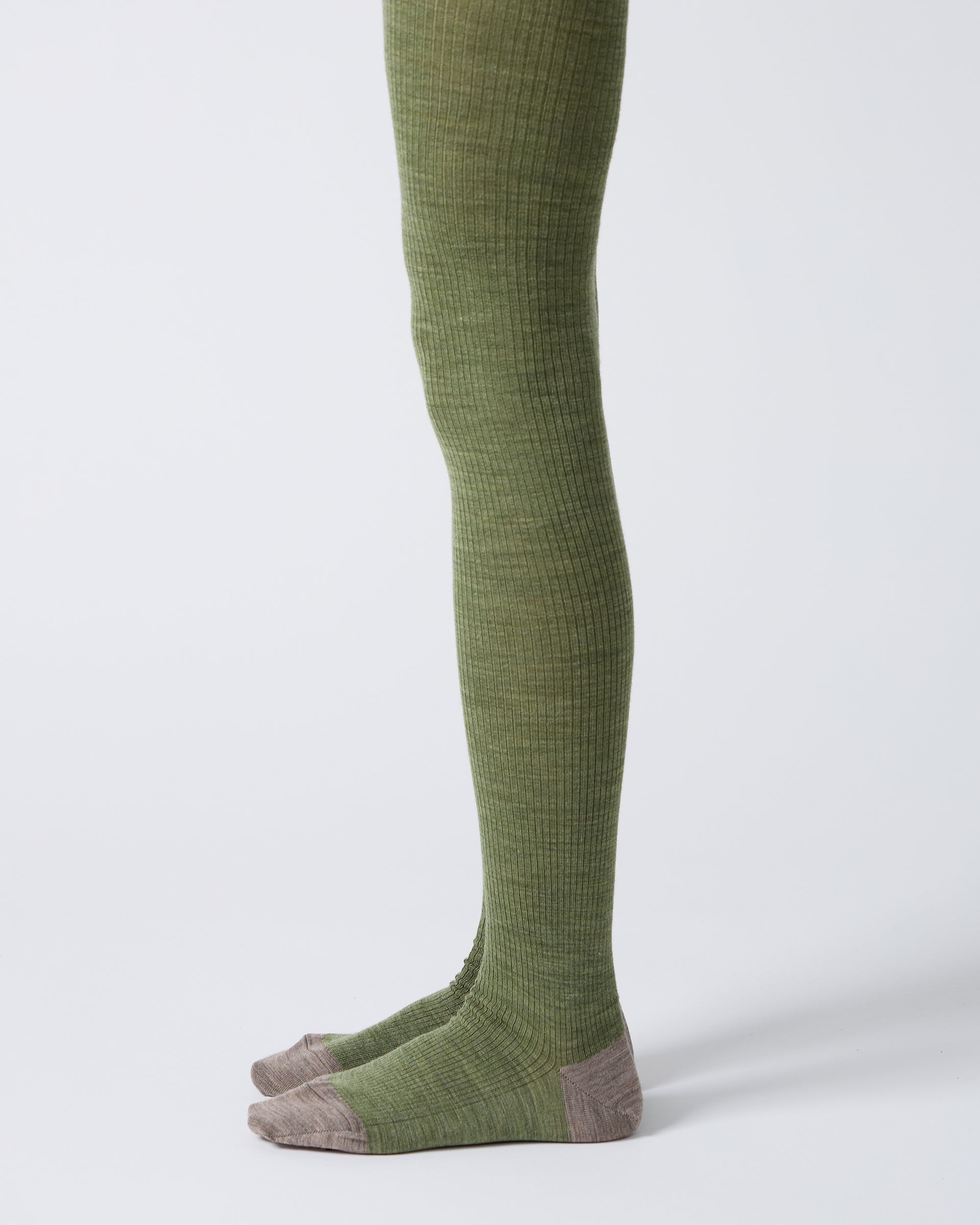 BABACO - RIBBED TIGHTS - OLIVE