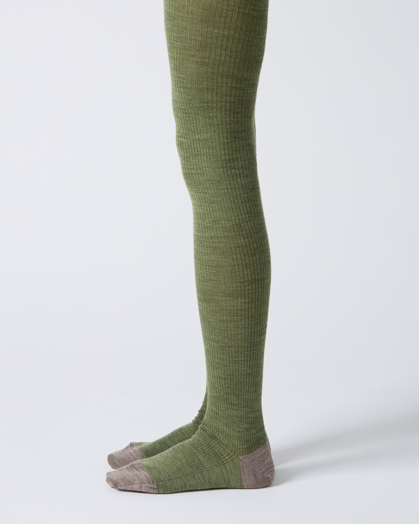 BABACO - RIBBED TIGHTS - OLIVE