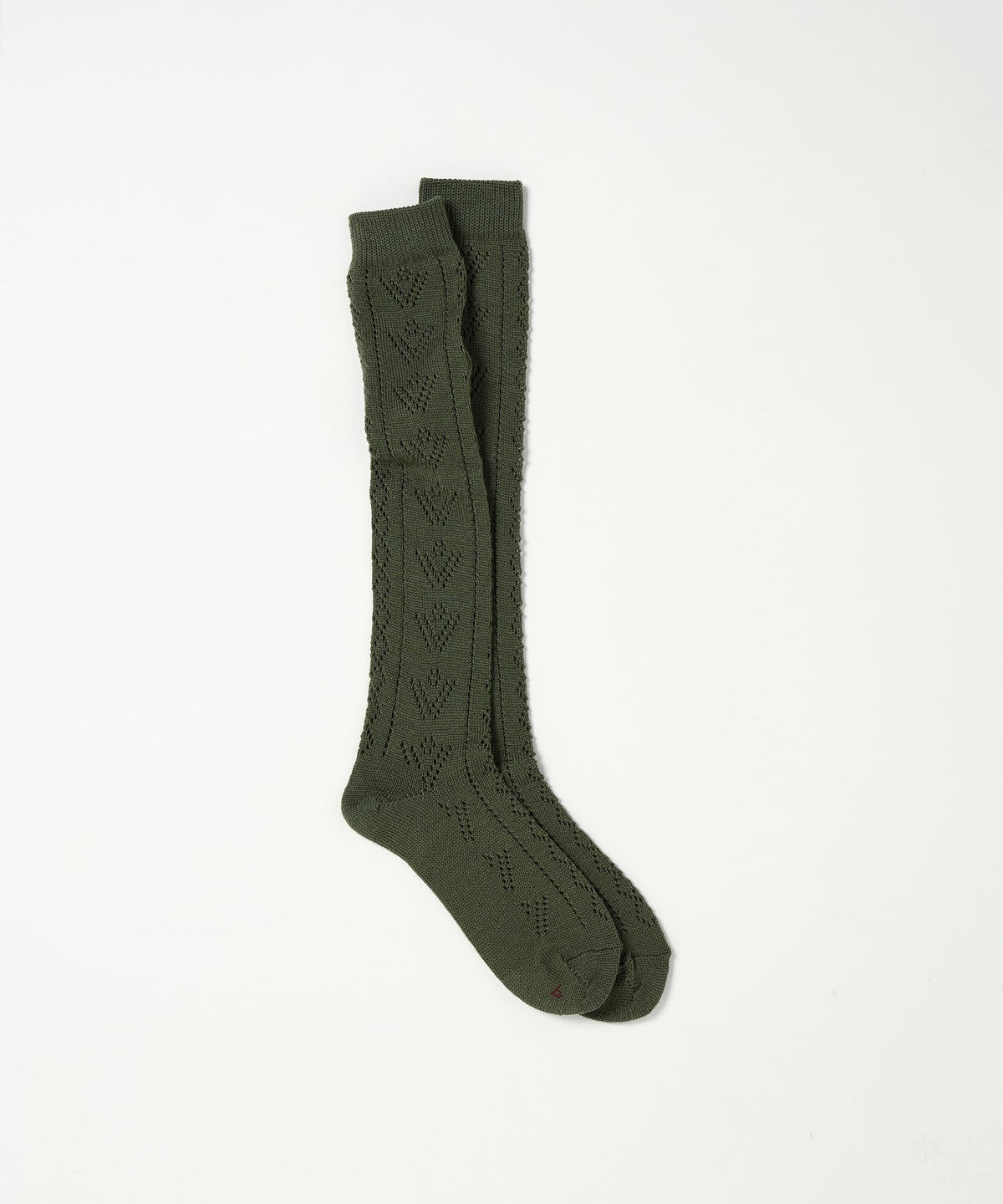 Eyelet Knee High Socks - Khaki
