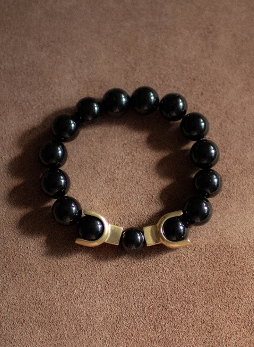 LEPAGON - BRACELET ONYX + BRASS