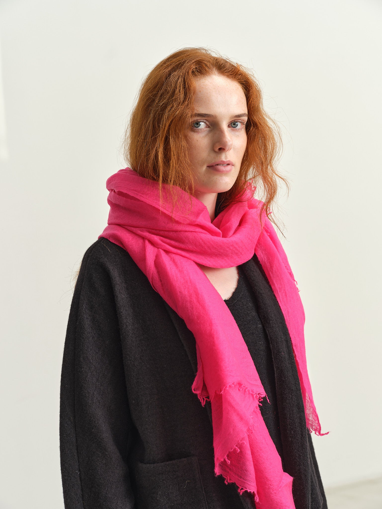 Cashmere Scarf - P2021/TS935 - Raspberry