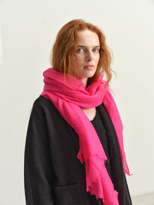 APUNTOB - CASHMERE SCARF - P2021/TS935 - RASPBERRY