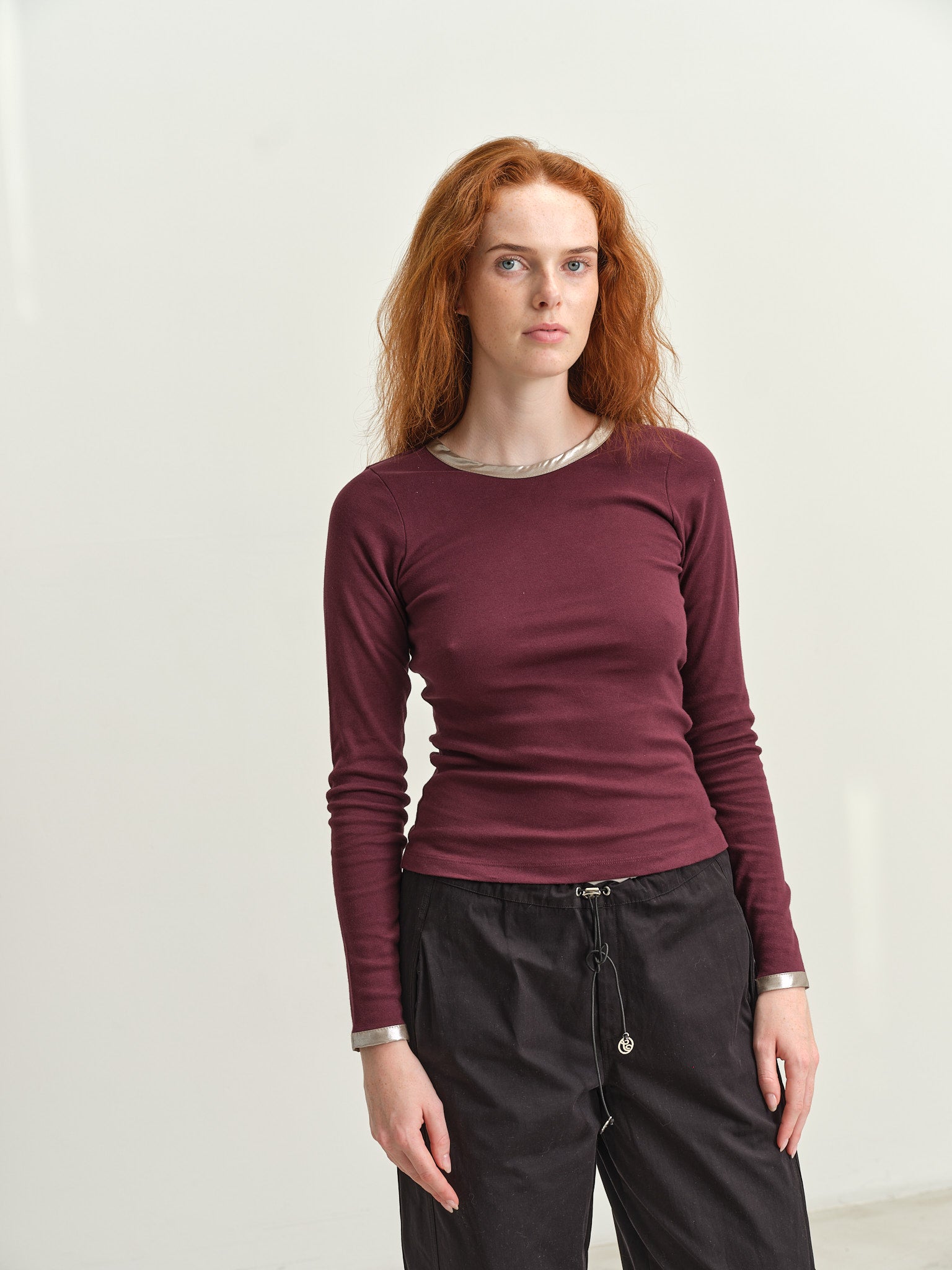 Noel Longsleeve with Silk - burgundy