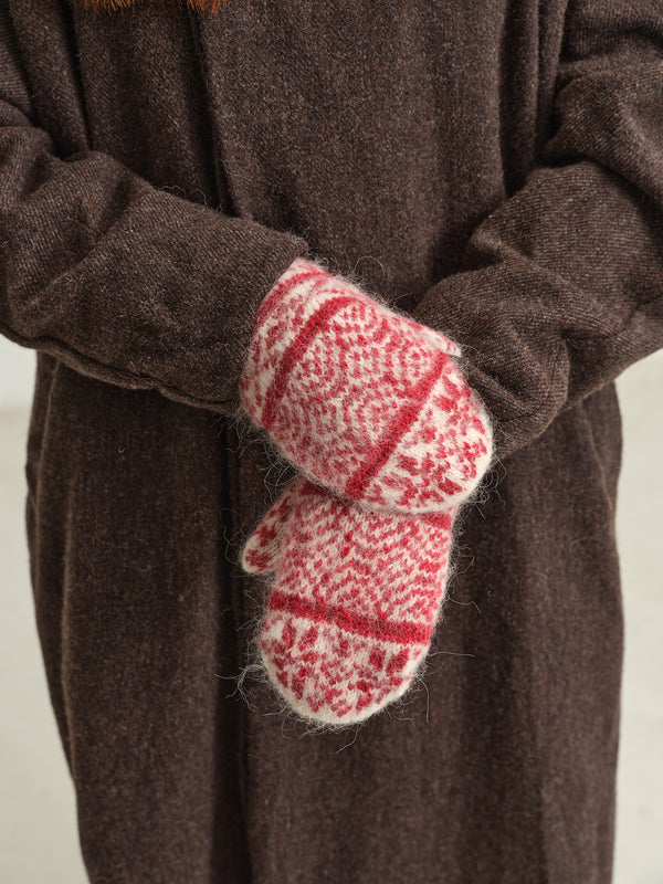 O.A. DEVOLD - UNISEX MITTENS - RED
