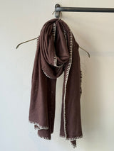 MOULETA - CASHMERE SCARF - DARK BROWN