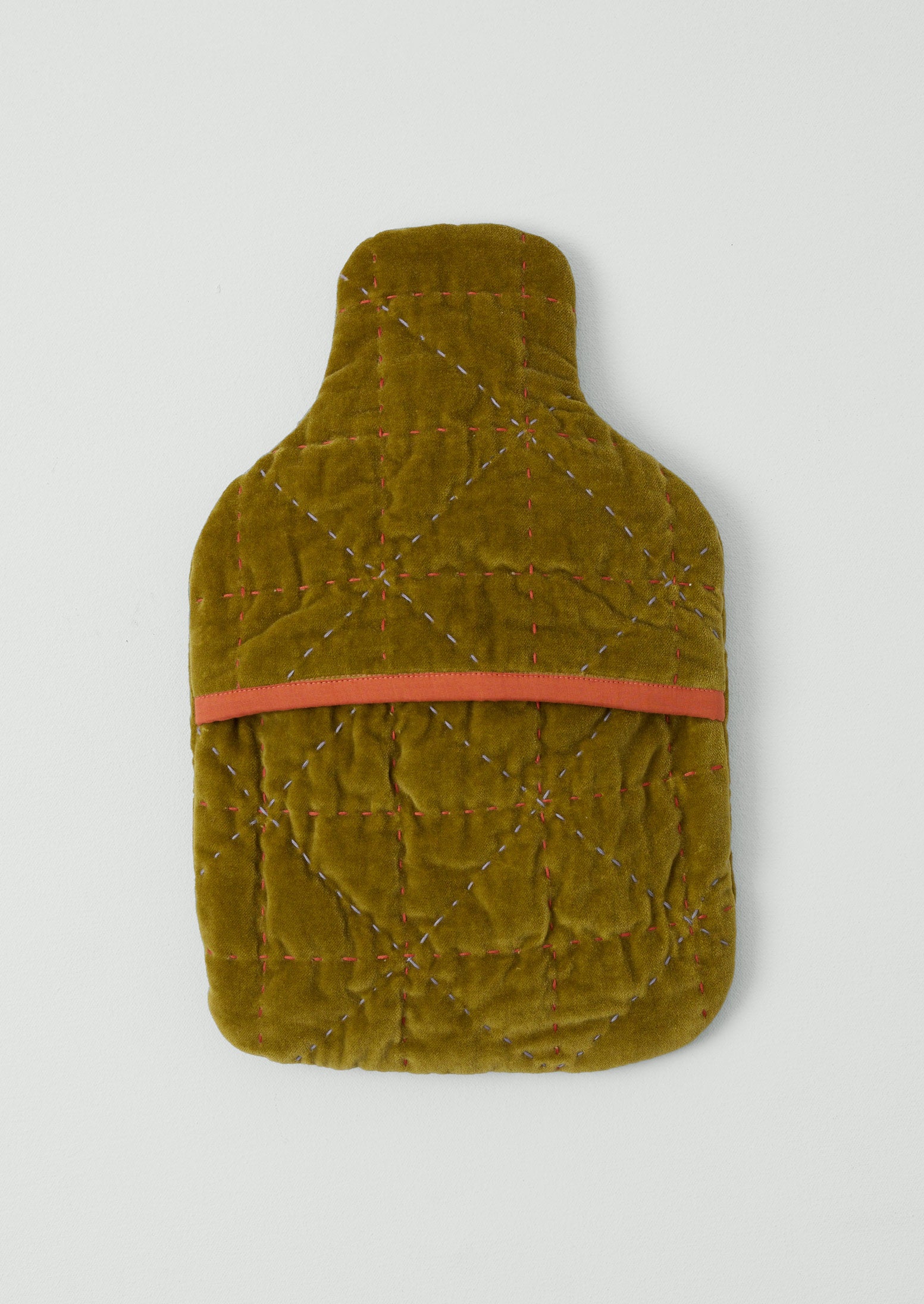 TOAST - QUILTED VELVET HOT WATER BOTTLE COVER - POMELO