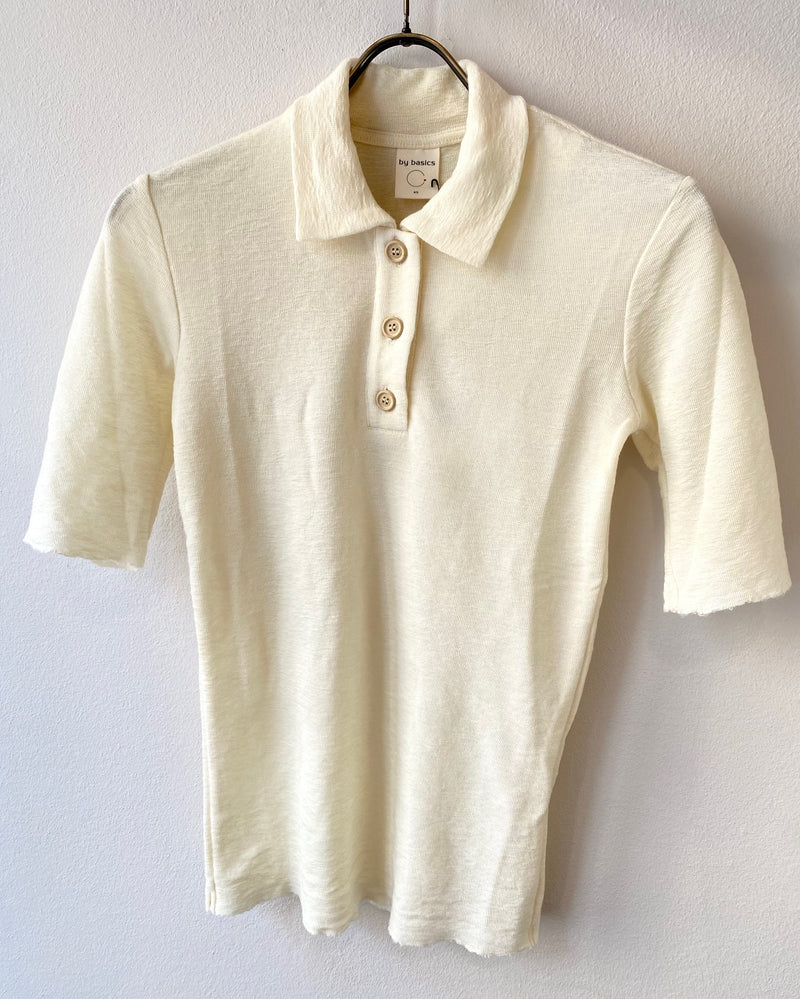 BY BASICS - POLO - RAW WHITE