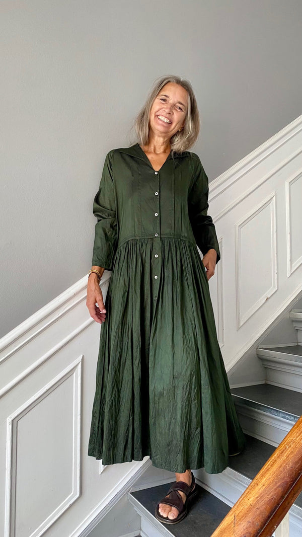 CHRISTIAN PEAU - SILK DRESS - KALE