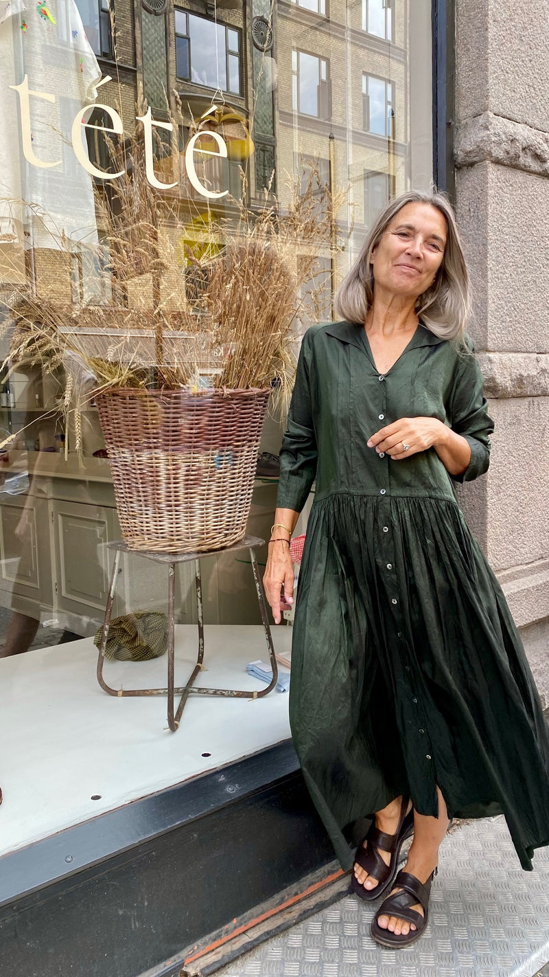 CHRISTIAN PEAU - SILK DRESS - KALE