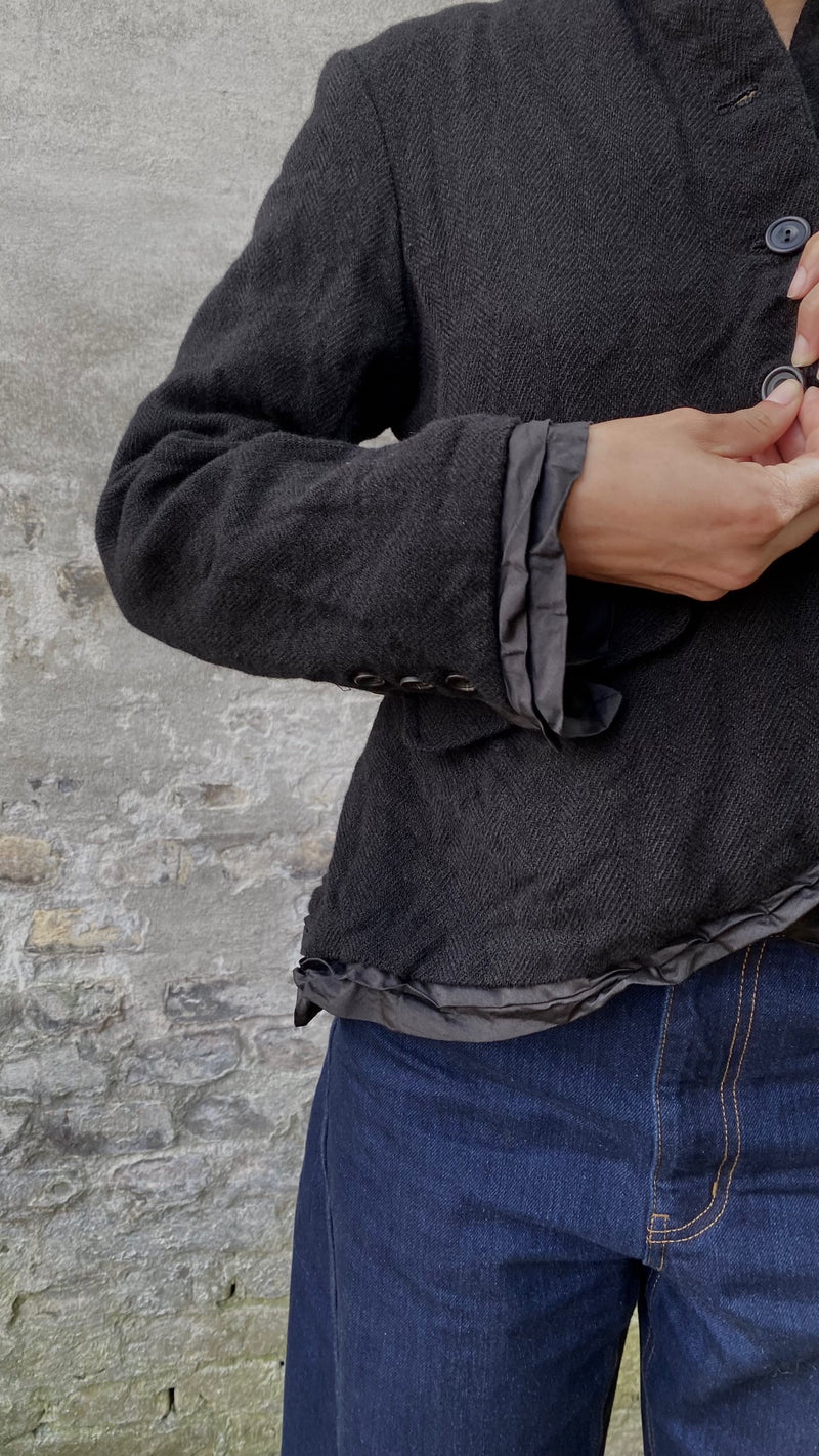 RICORRROBE - RORY JACKET - BLACK WOOL