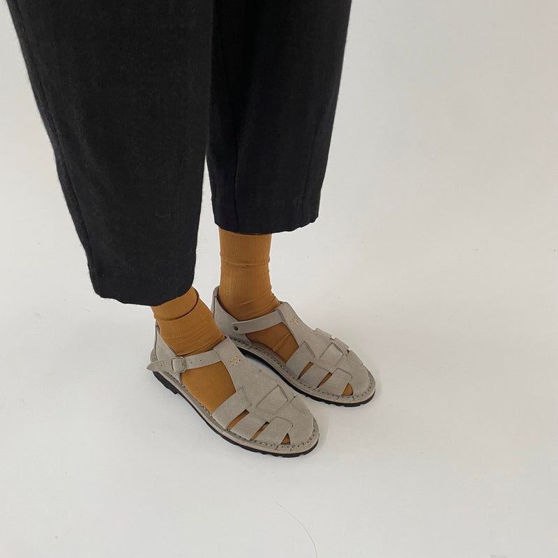 STEVE MONO - 10/01 - Artisanal sandals - GREY SUEDE