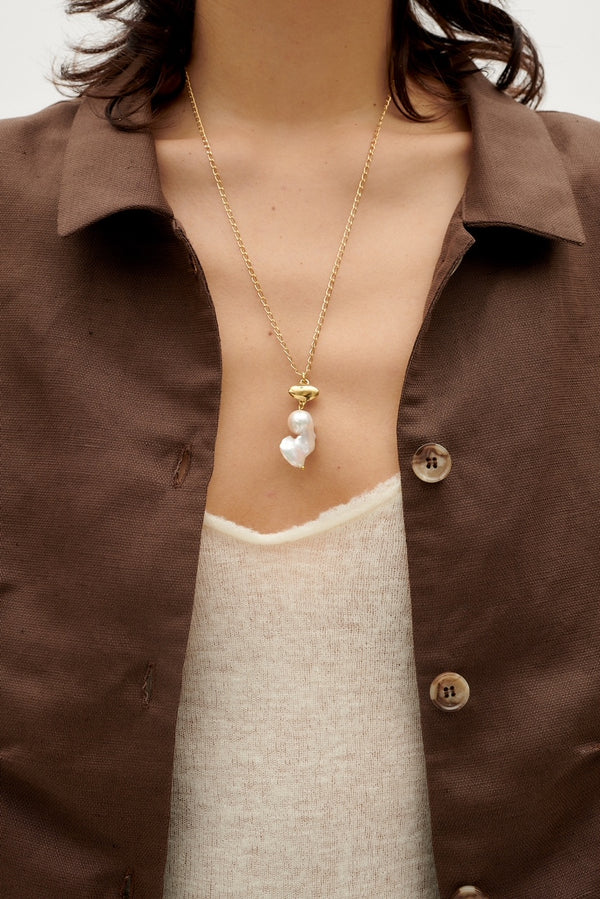 LEPAGON - BIG PEARL EYE NECKLACE