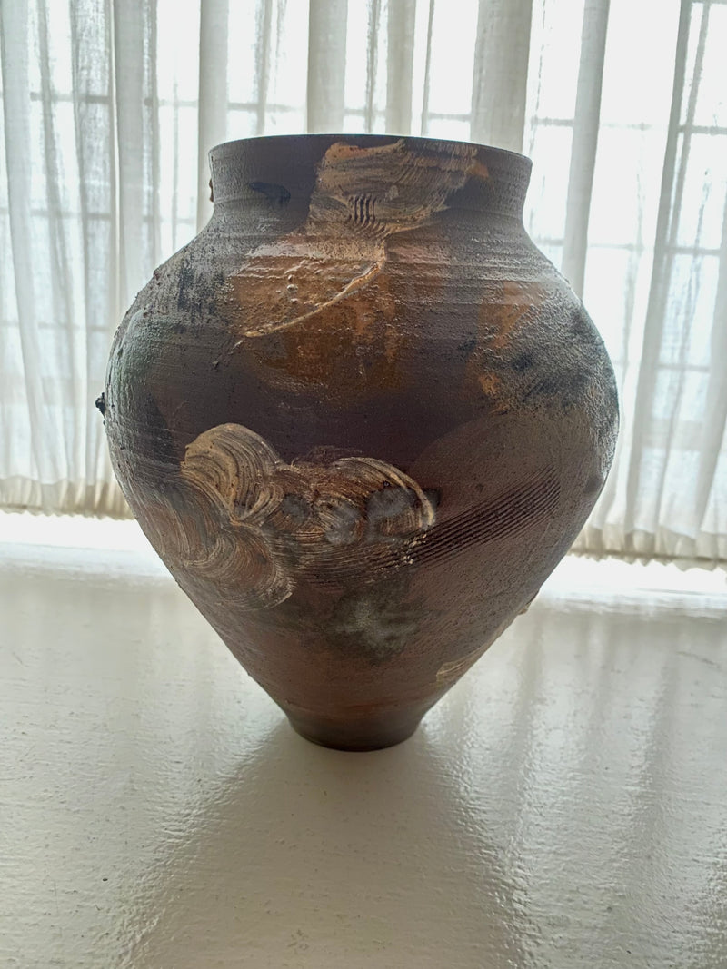 BLACKSMITH CERAMICS - BROWN VASE