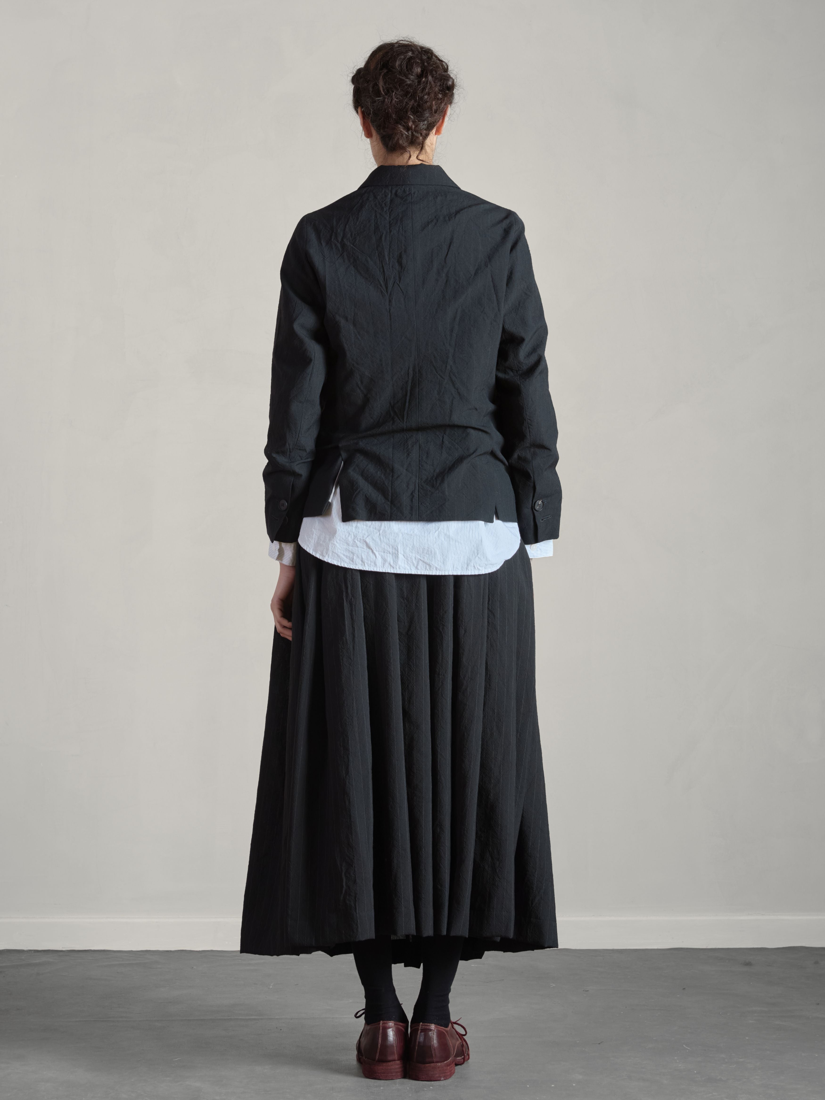 Giuilia Jacket - Black Stripe Wool