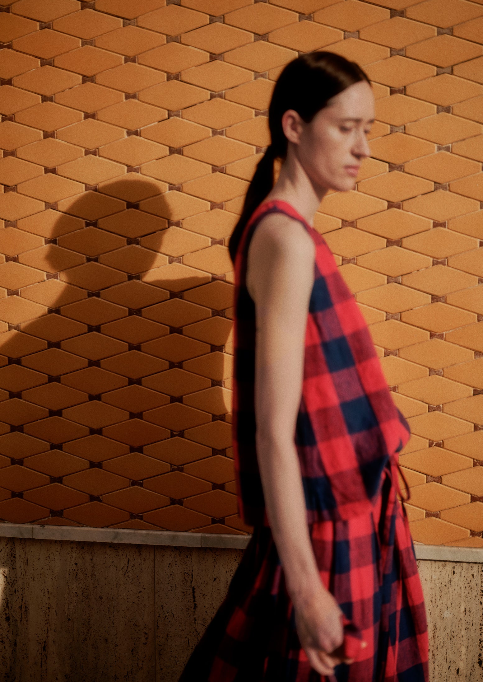 Gingham Check Linen Tank