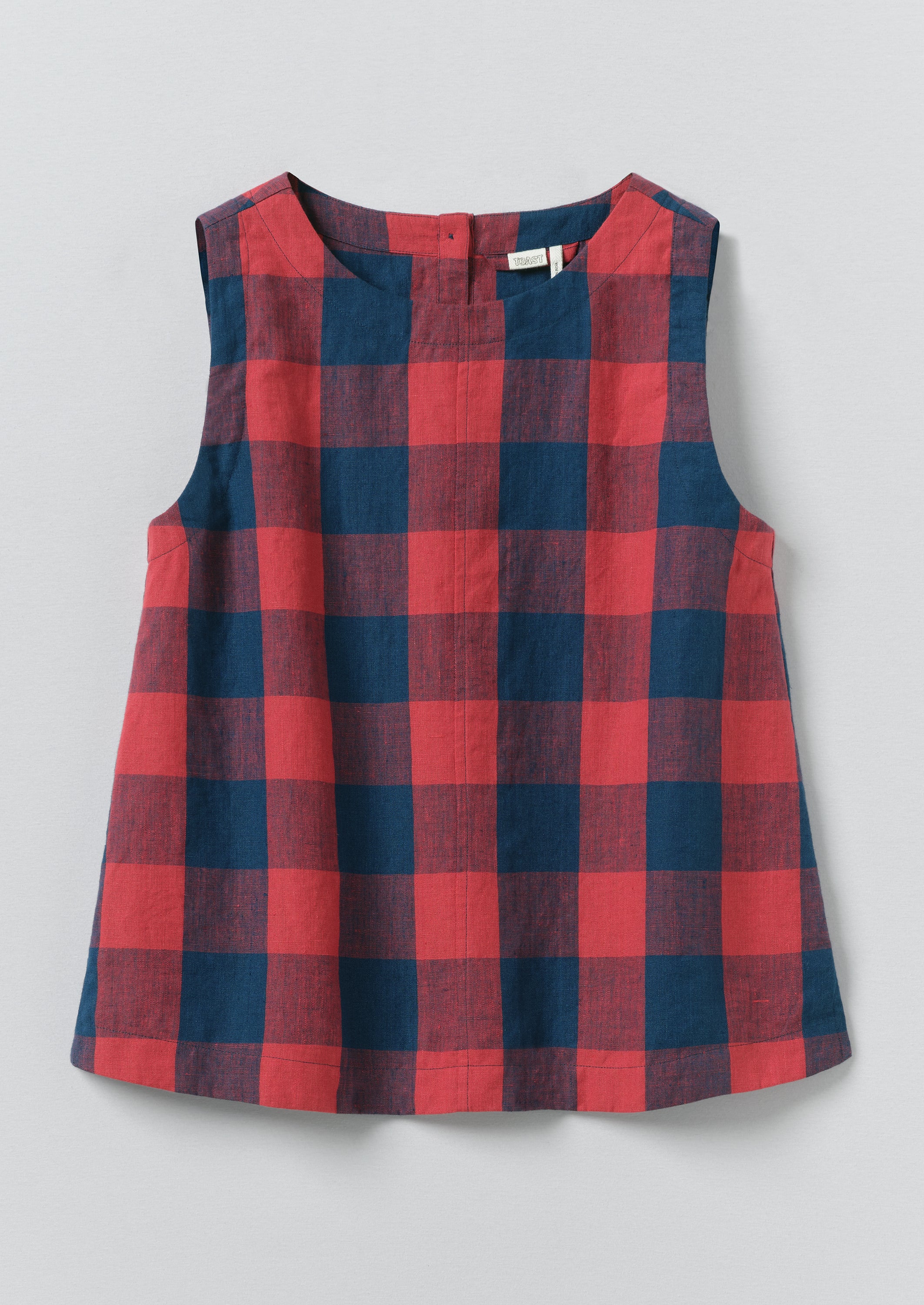 Gingham Check Linen Tank