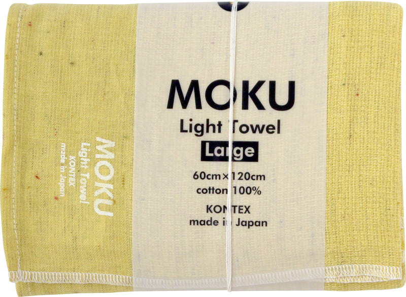 The Moku mulit-purpose towel by Kontex is exceptionally light weight and has a super absorbent textured weave. The Large size is perfect to bring for the gym, yoga or sauna.