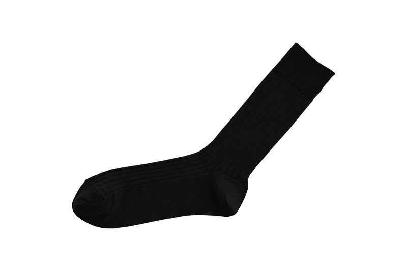 NISHIGUCHI KUTSUSHITA - Silk Cotton Ribbed Socks