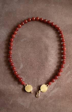 LEPAGON - AGATE + BRASS NECKLACE