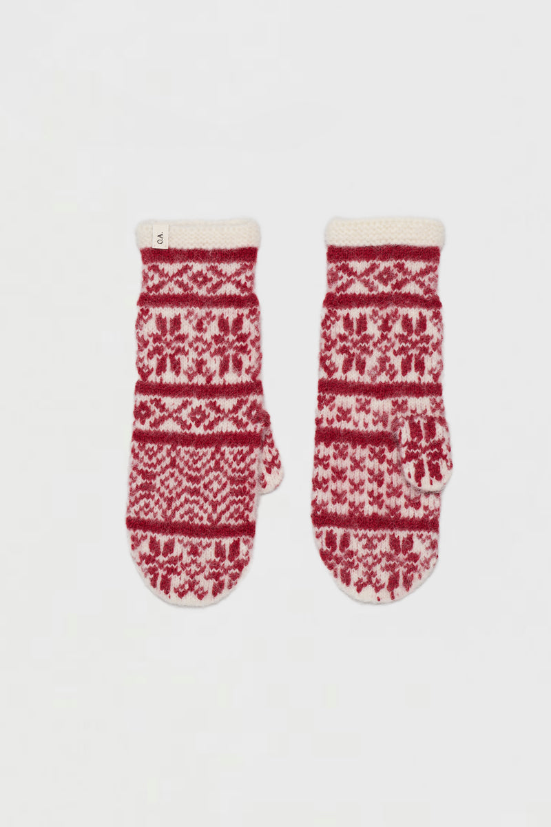 O.A. DEVOLD - UNISEX MITTENS - RED