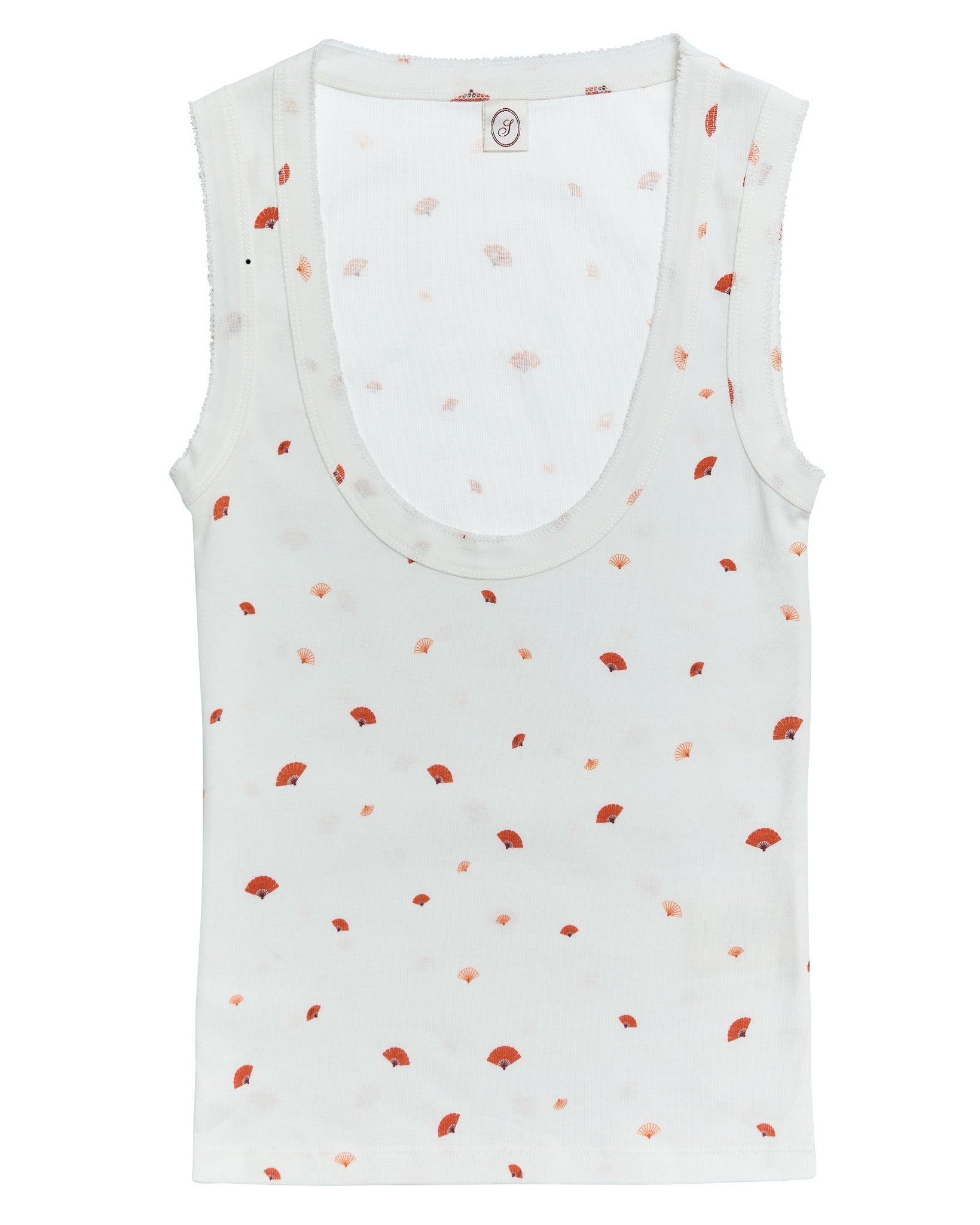 June Scoop Neck - Fan print