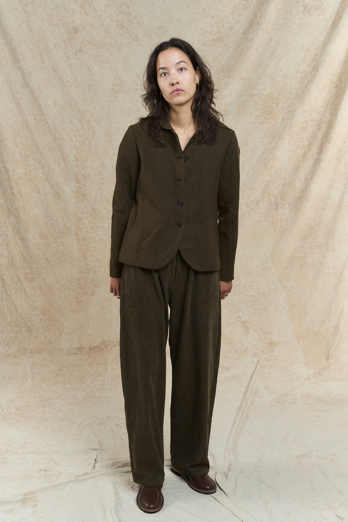 Wide Cord Trousers - P20161/TS1013 - Military