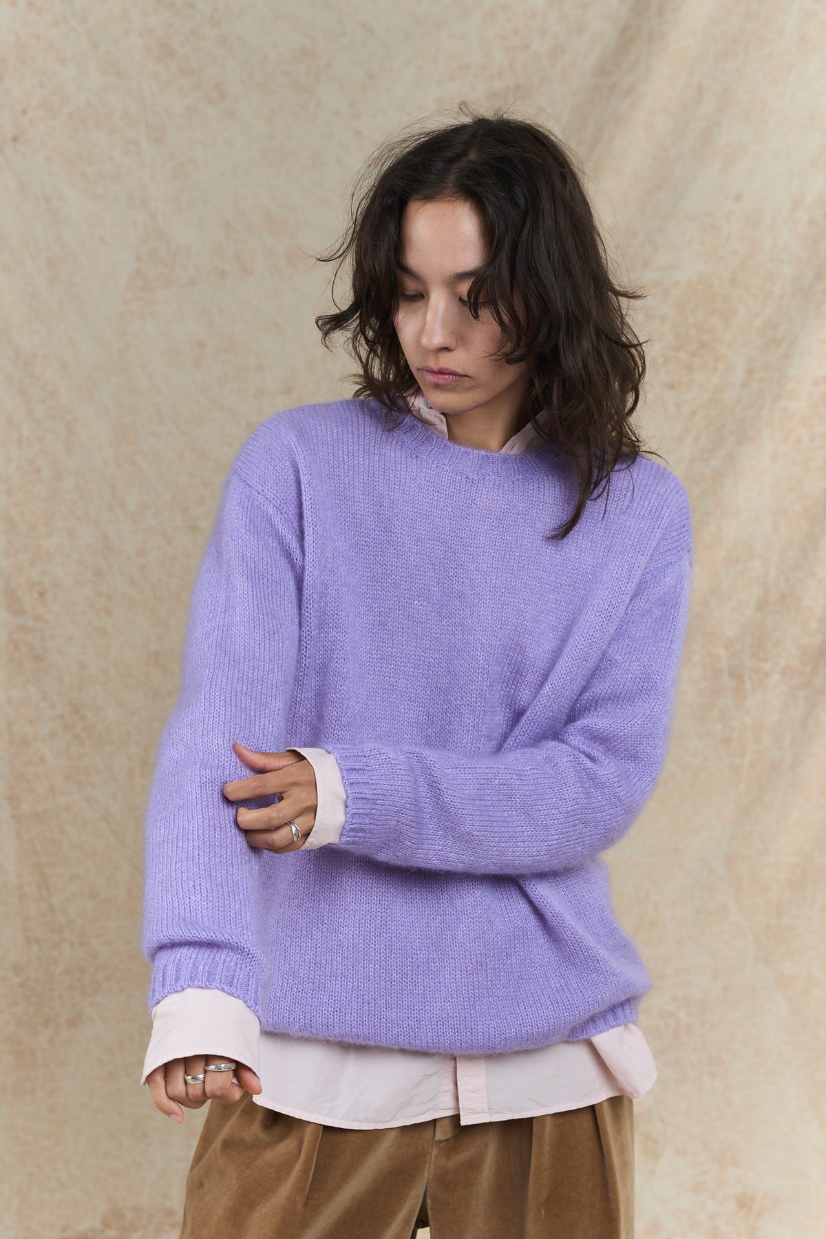 Piera Crewneck - Hand-loomed - Lavanda