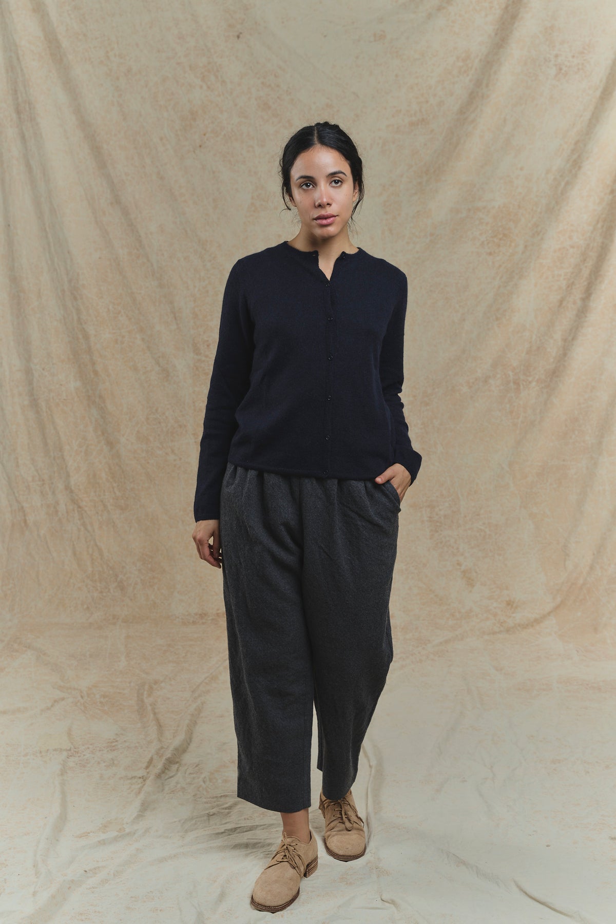 Tapered Pull-On Trousers - P1922/TS989 - Cement