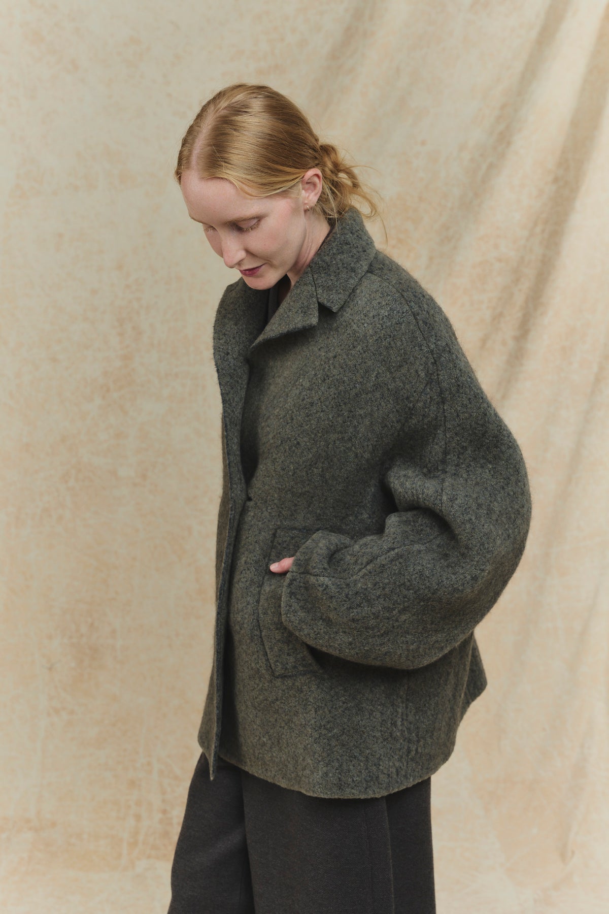 Bob's Coat - Double Breasted Jacket - 5182 - Lichen