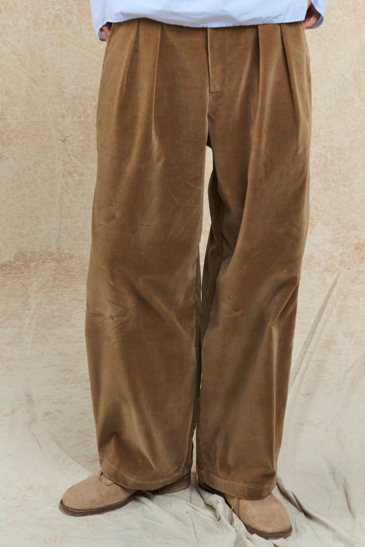 Norman 26 Velvet Trousers - Cammello