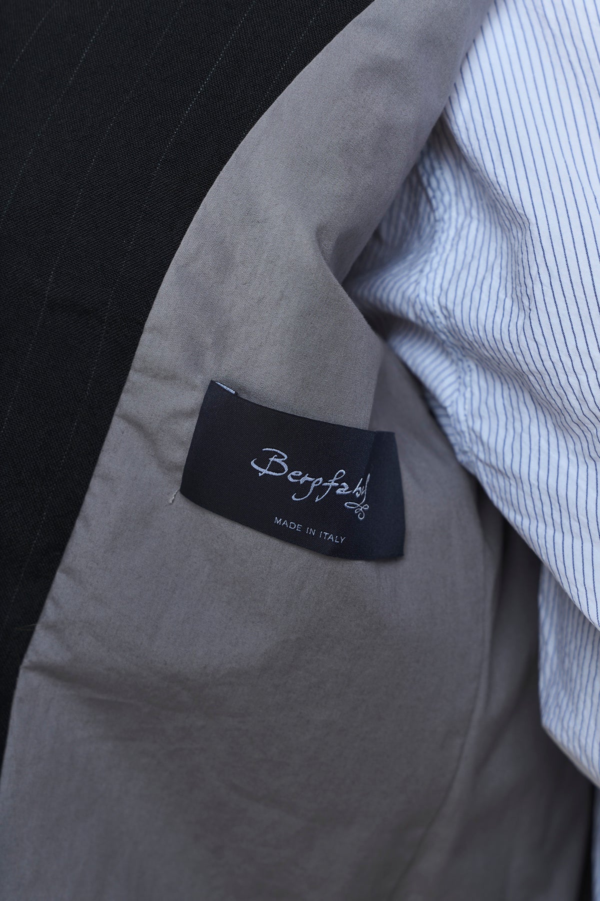 Giulia Jacket - Black Stripe Wool