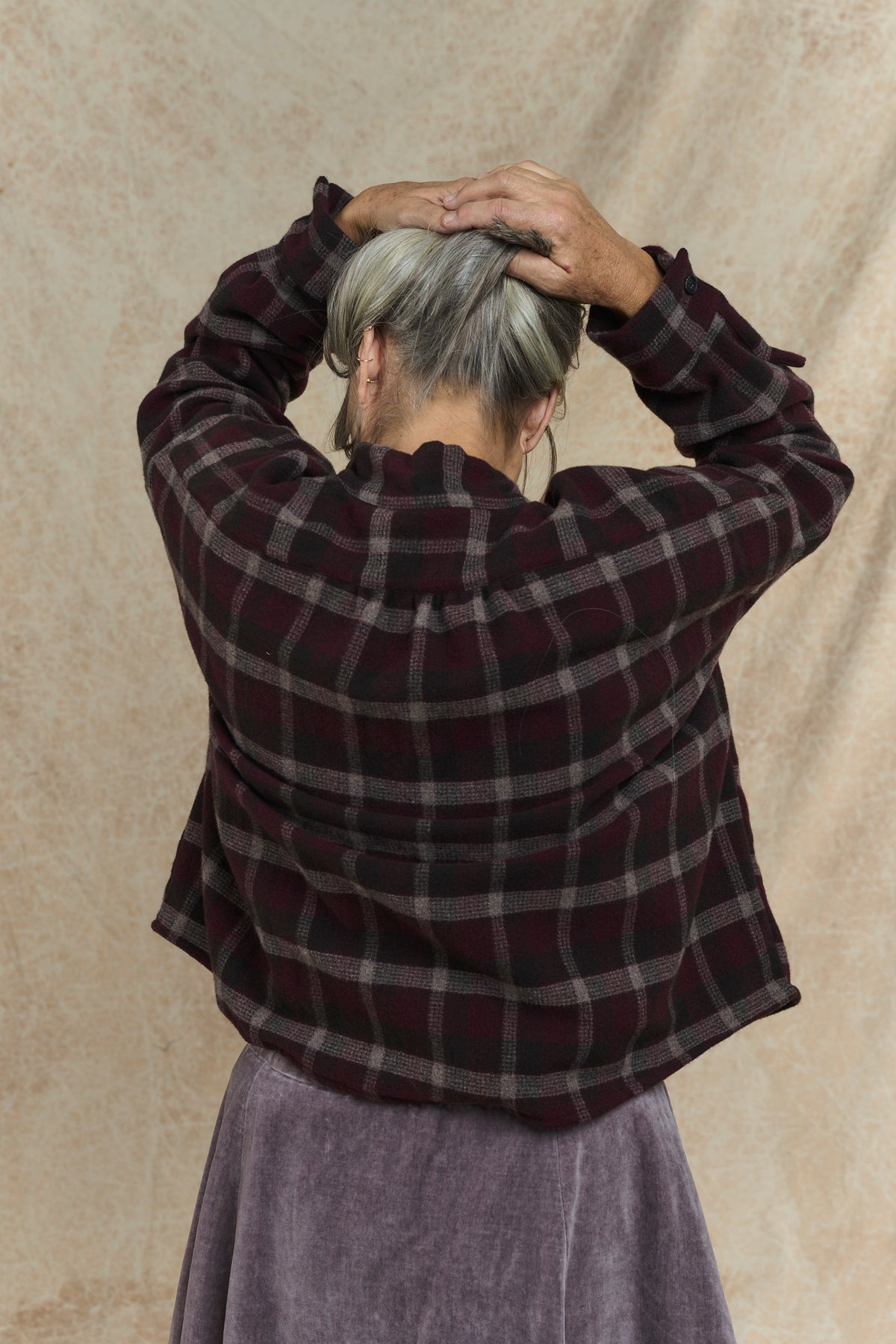 Maya Shirt - Bordeaux Check