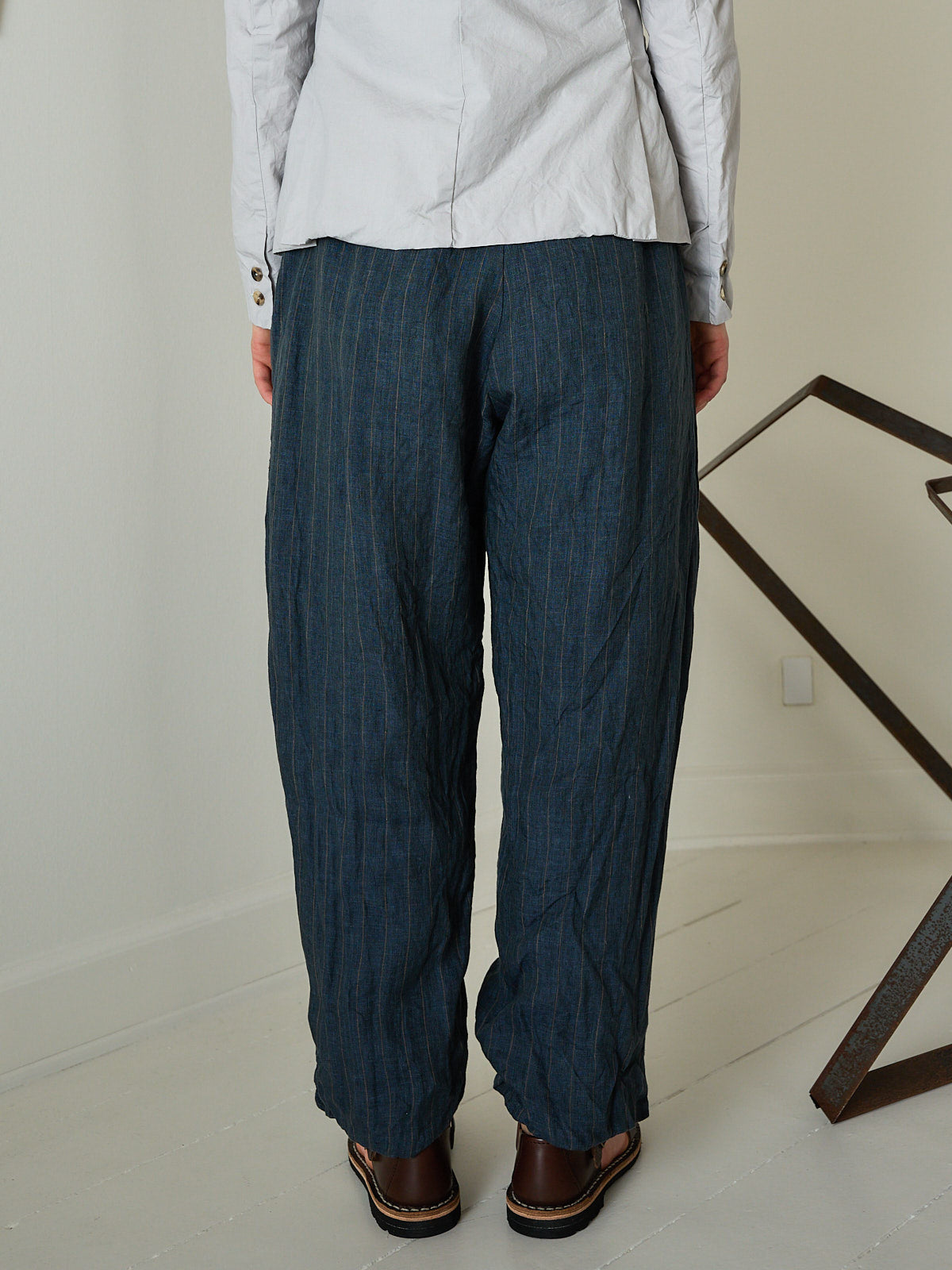 Cozy Trousers - Stripe Linen