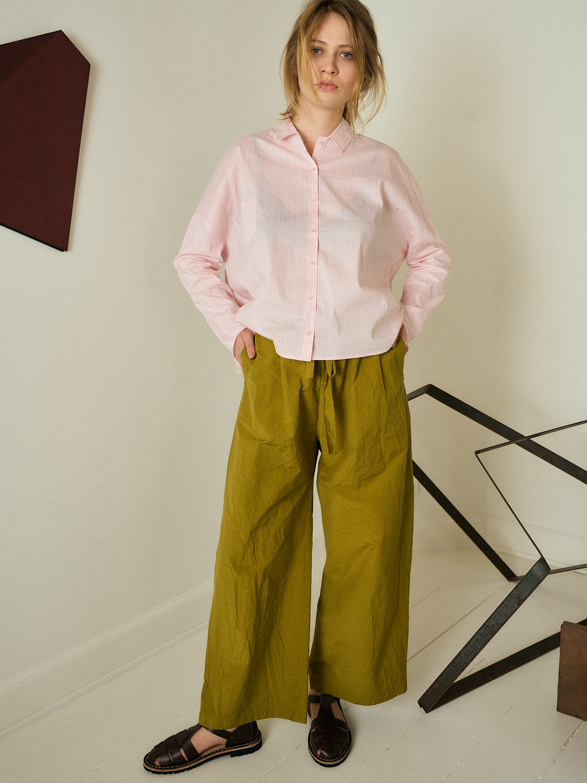 Trousers - Tech Poplin - P2062/TS940 - Oil